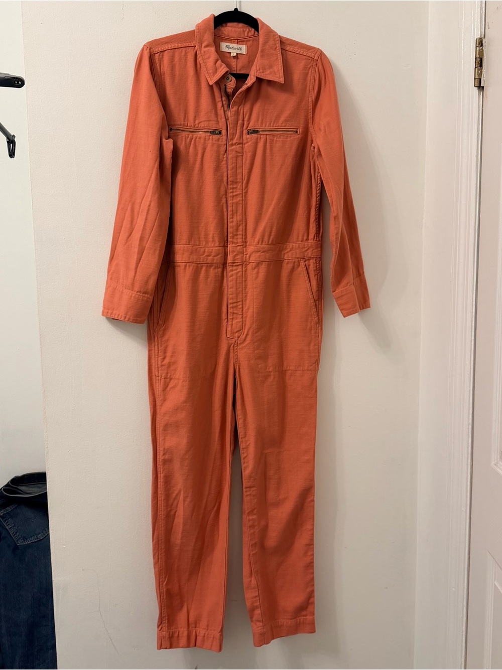 Madewell Women’s Utility Jumpsuit in Coral/Dusty Rose
